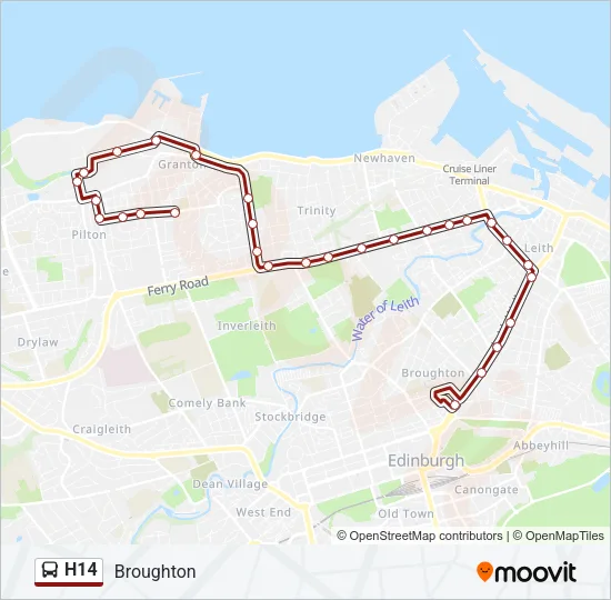 H14 Bus Line Map
