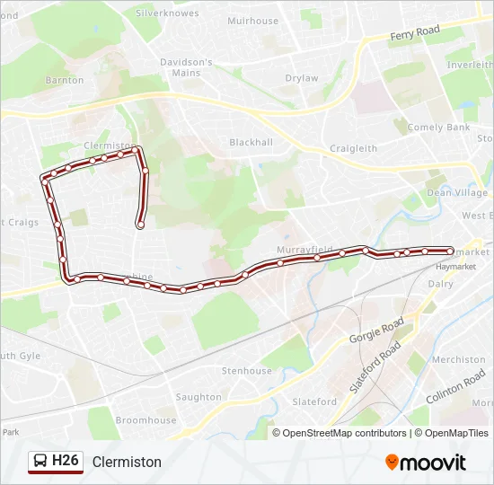 H26 Bus Line Map