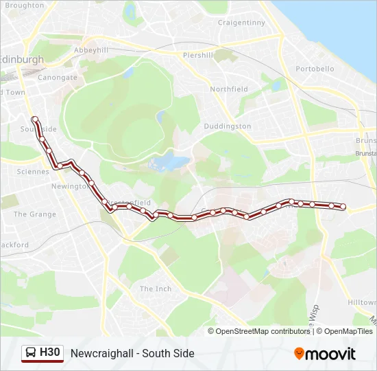 H30 Bus Line Map