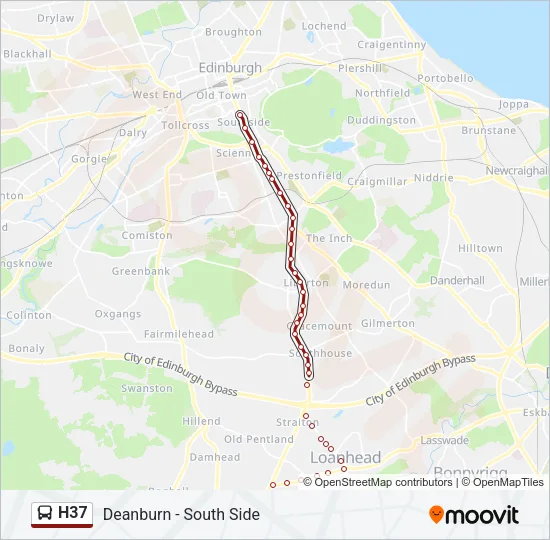 H37 Bus Line Map