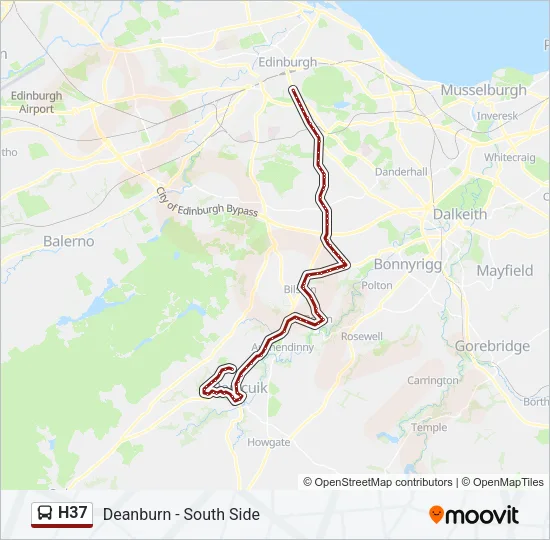 H37 Bus Line Map