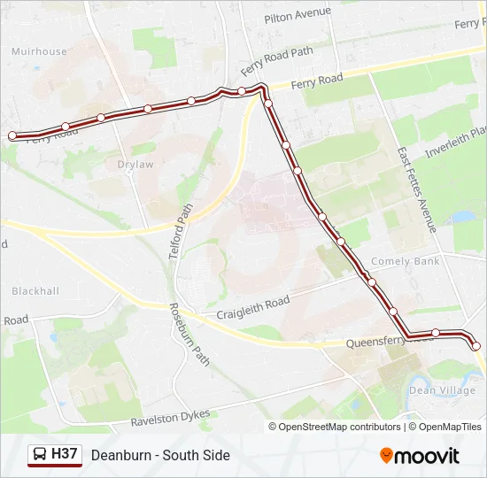 H37 Bus Line Map