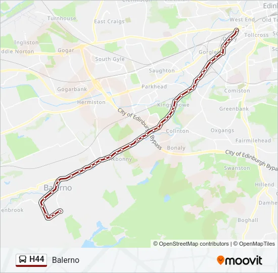 H44 Bus Line Map