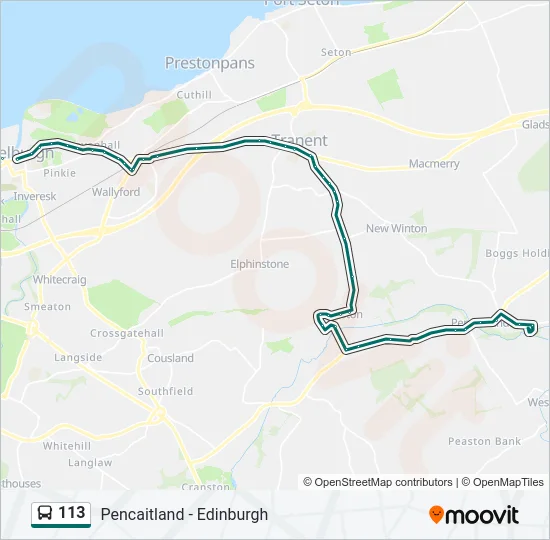 113 Bus Line Map