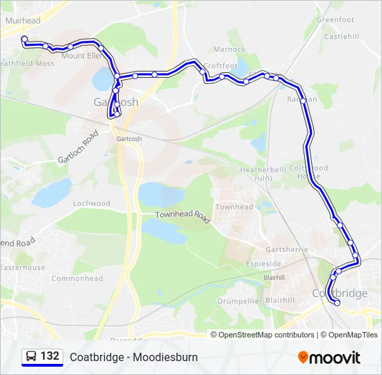 132 Bus Line Map