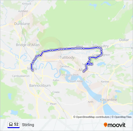 52 Bus Line Map