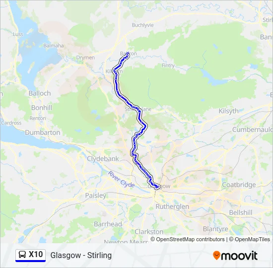 X10 Bus Line Map
