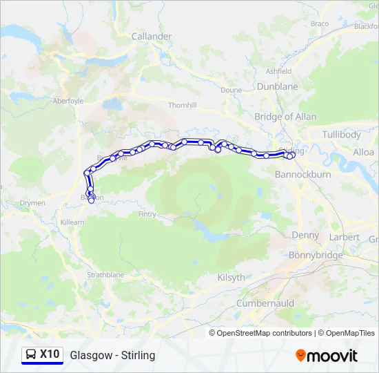 X10 Bus Line Map