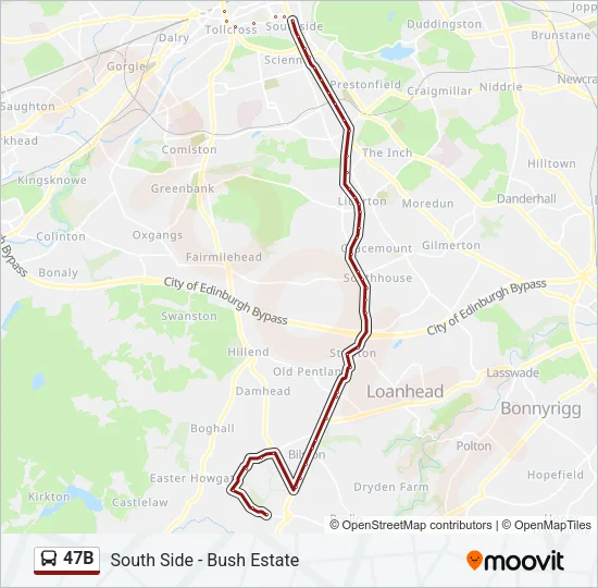 47B Bus Line Map