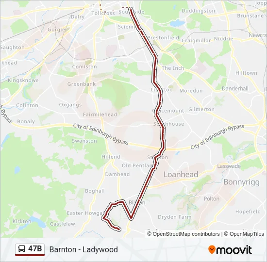 47B Bus Line Map
