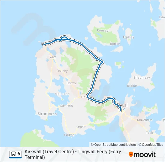 6 Bus Line Map