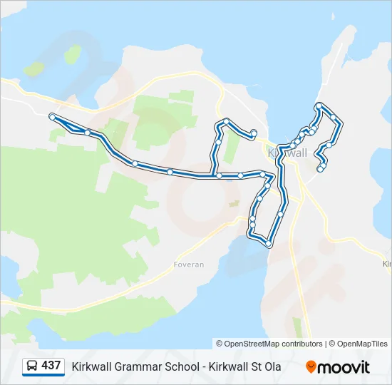 437 Bus Line Map