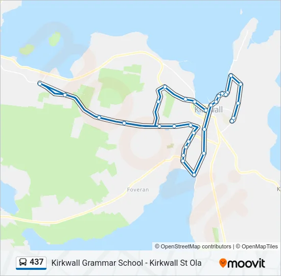 437 Bus Line Map