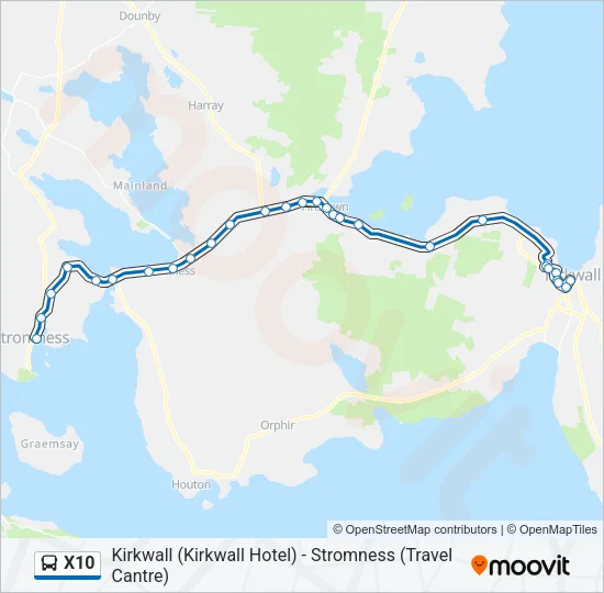 X10 Bus Line Map
