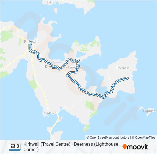 3 Bus Line Map