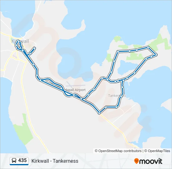 435 Bus Line Map