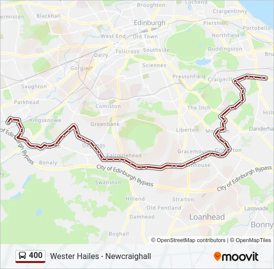 400 Bus Line Map
