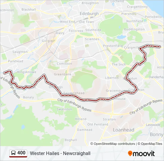 400 Bus Line Map