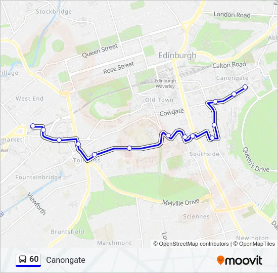60 Bus Line Map