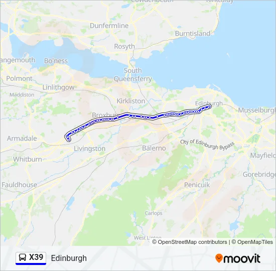 X39 Bus Line Map