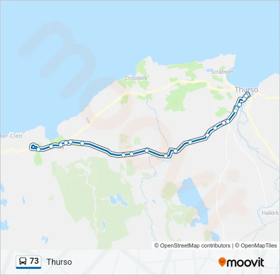 73 Bus Line Map