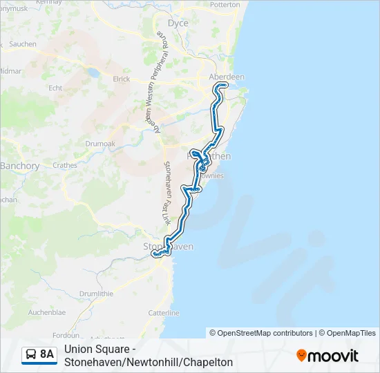 8A Bus Line Map