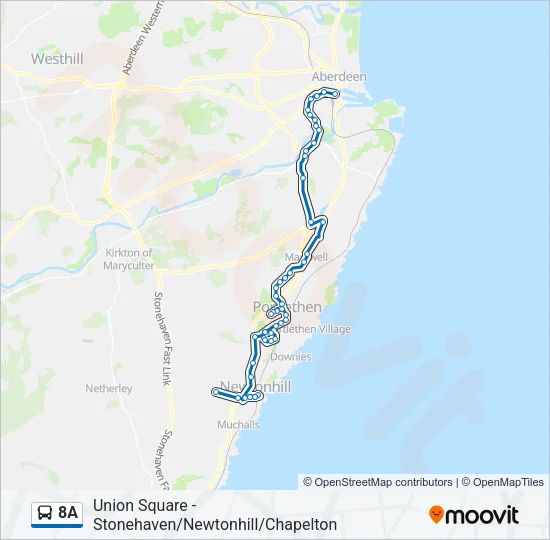 8A Bus Line Map