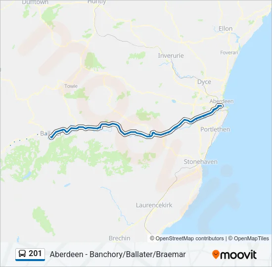 201 Bus Line Map