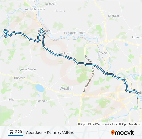 220 Bus Line Map