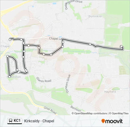 KC1 Bus Line Map