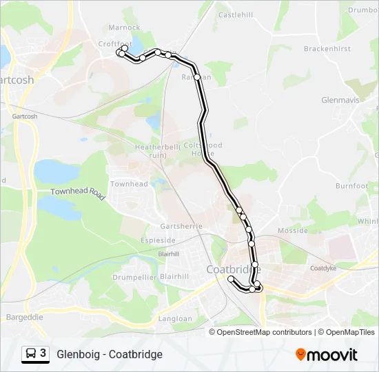 3 Bus Line Map