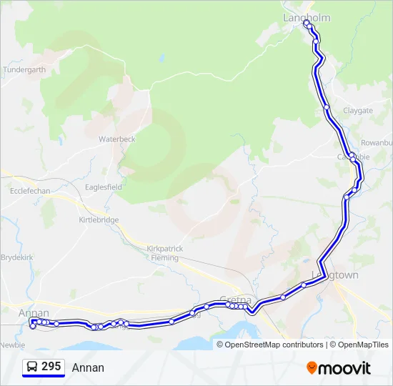 295 Bus Line Map
