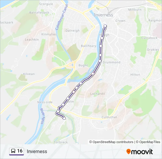 16 Bus Line Map
