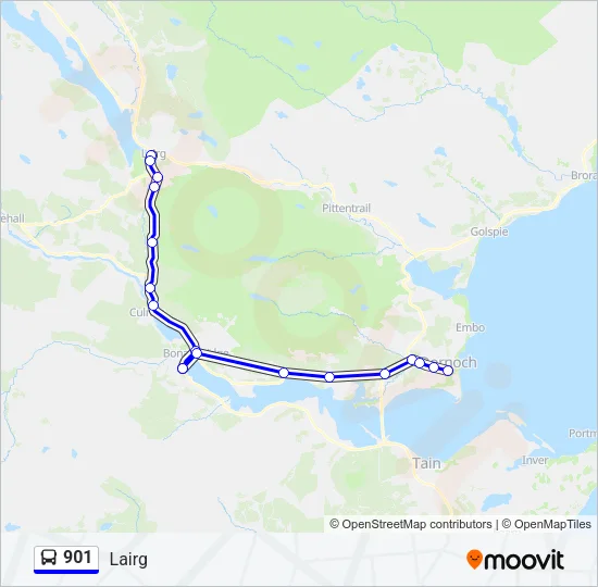 901 Bus Line Map