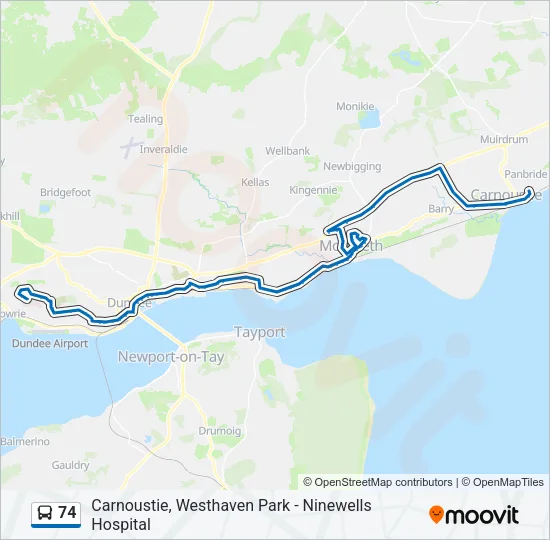 74 Bus Line Map