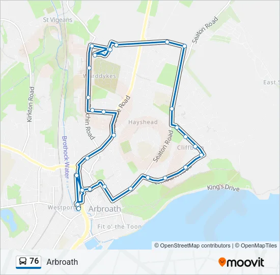 76 Bus Line Map