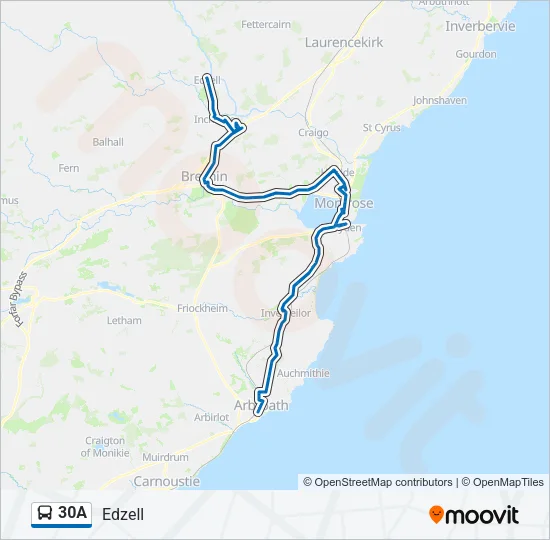 30A Bus Line Map