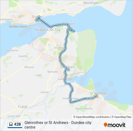 42B Bus Line Map