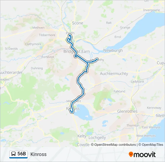 56B Bus Line Map
