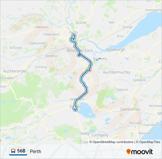 56B Bus Line Map