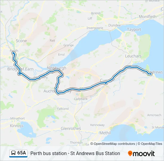 65A Bus Line Map