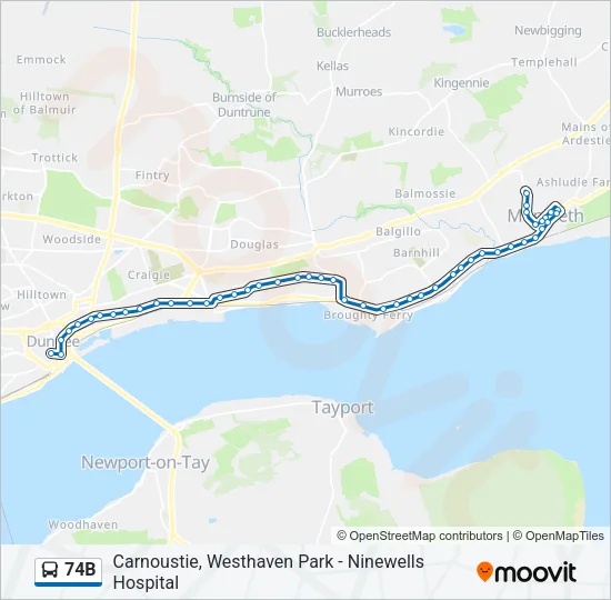 74B Bus Line Map