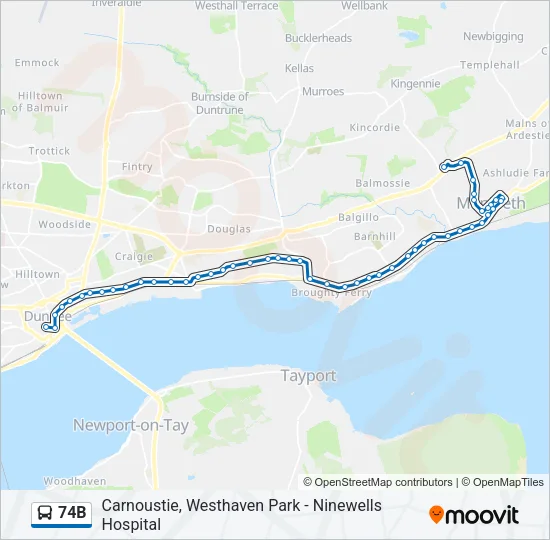 74B Bus Line Map