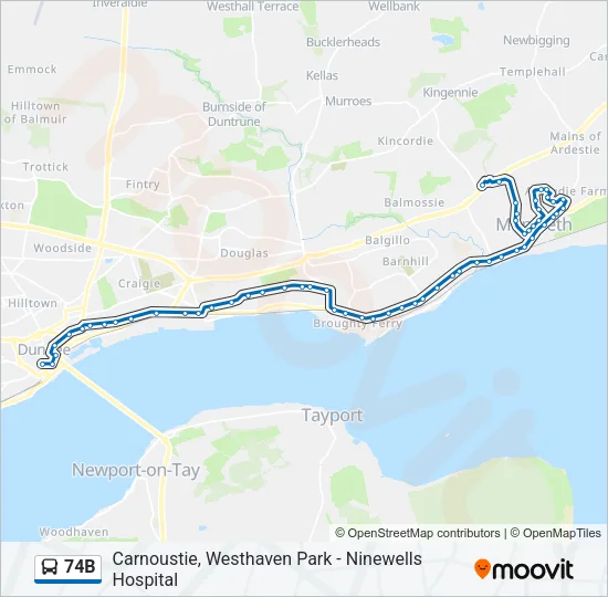 74B Bus Line Map