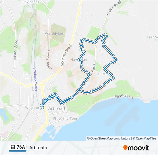 76A Bus Line Map