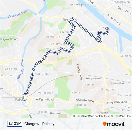 23P Bus Line Map