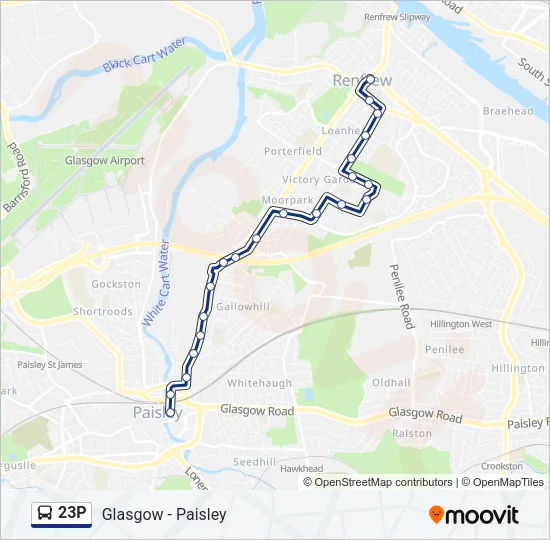 23P Bus Line Map