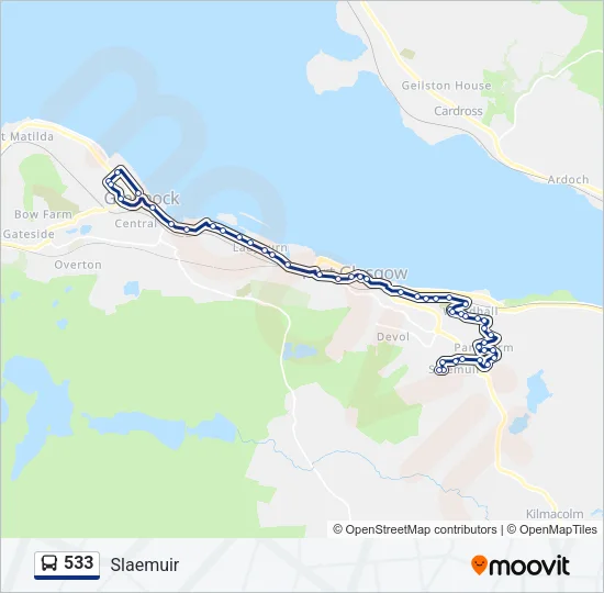 533 Bus Line Map
