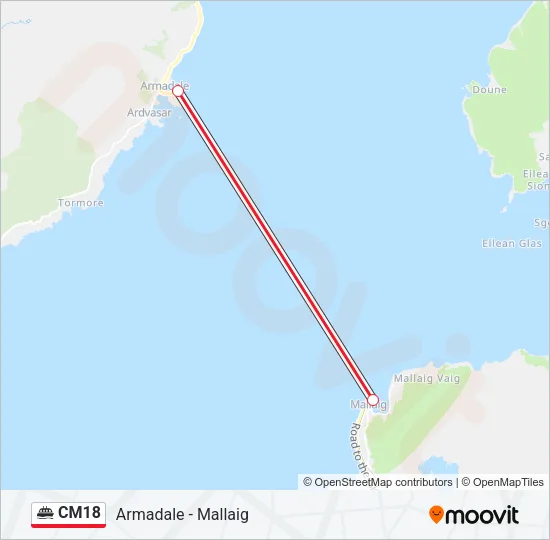 CM18 Ferry Line Map