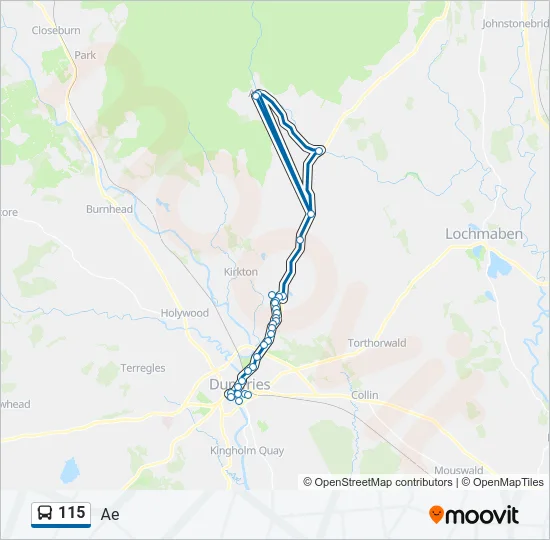 115 Bus Line Map